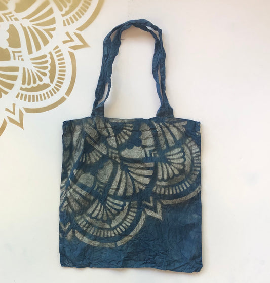 Mandala Indigo Tote Bag #3 - Ola Wyola