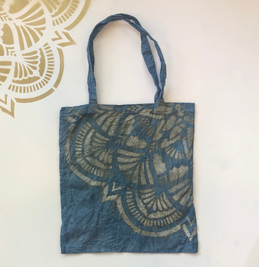 Mandala Indigo Tote Bag #5 - Ola Wyola